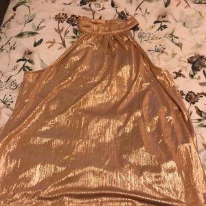 Gold halter top